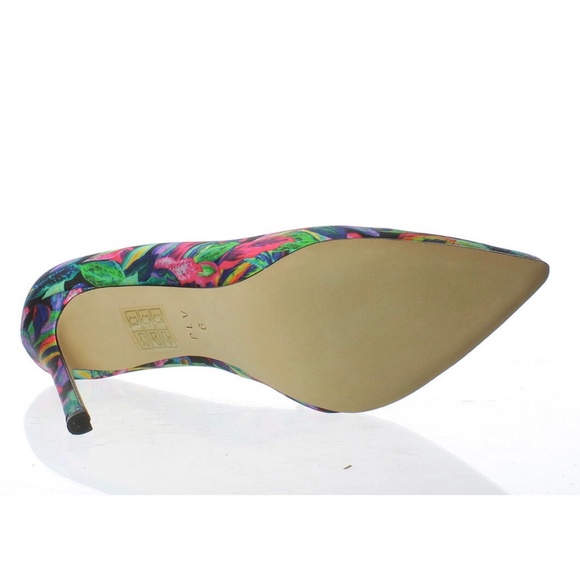 POUR LA VICTOIRE Celeste Pointy Toe Pump Heels Floral Tropic Trip Satin Shoes 6 - Picture 10 of 10